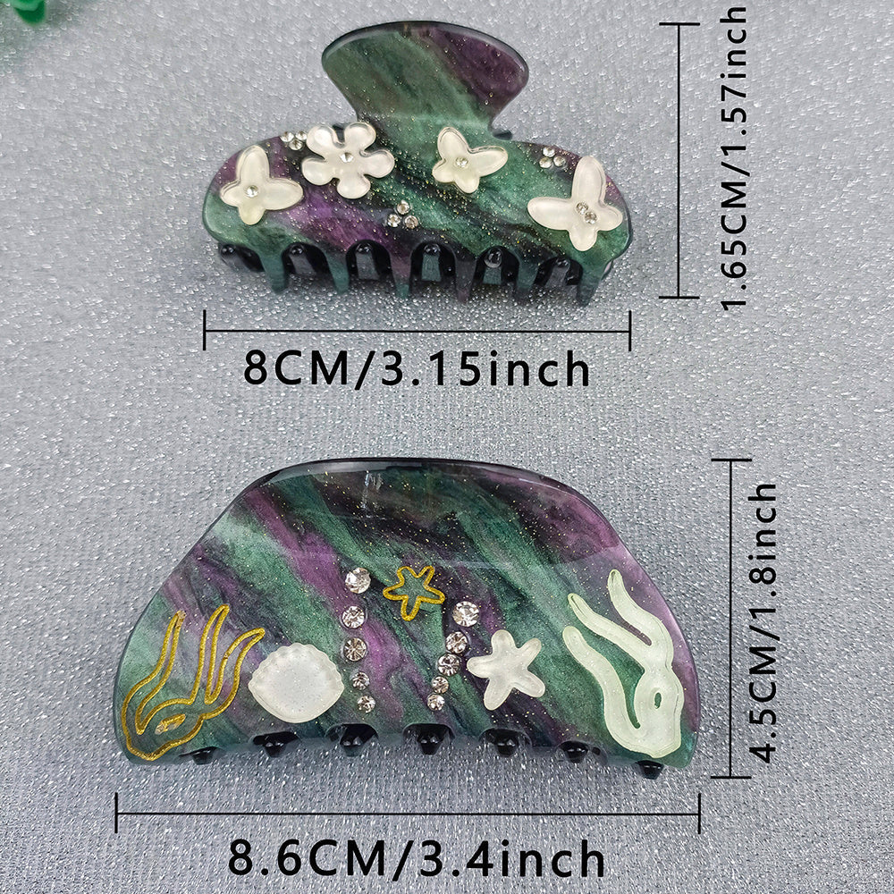 Ocean Series Large Grip Clip Blue Diamond Studded Decal - electronic accessories