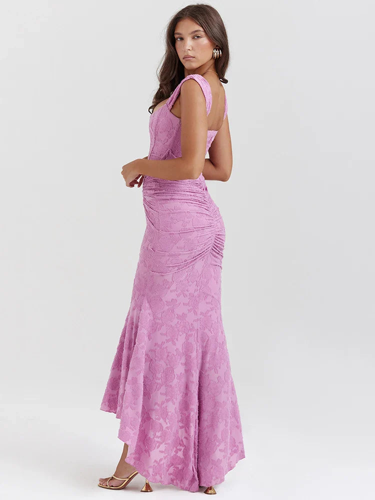 Off-shoulder Backless Evening Dress For Women