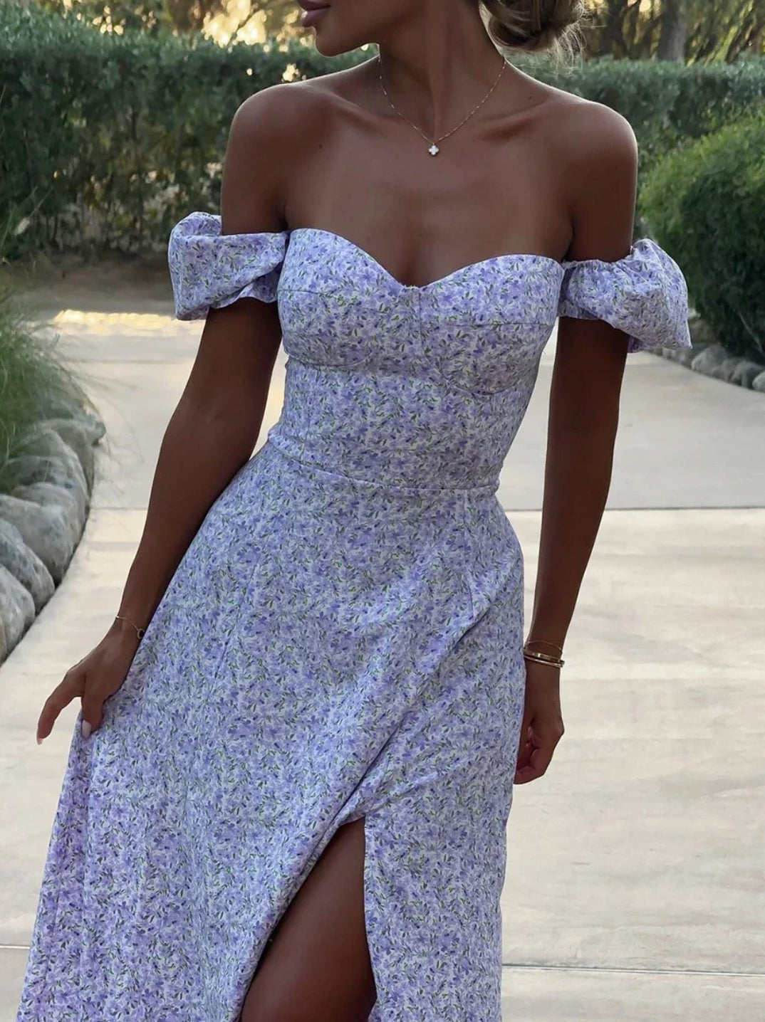 Off Shoulder Floral Dress Women’s