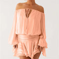 Off Shoulder Ruffle Mini Dress Women - A / L