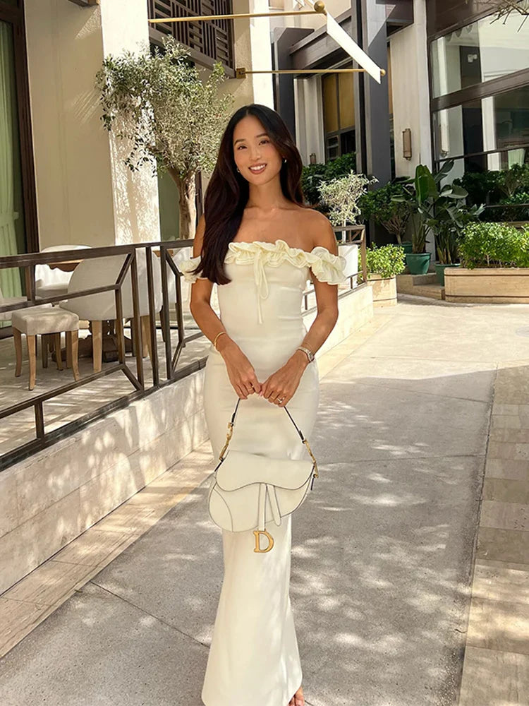 Off Shoulder Ruffles Women’s Dresses