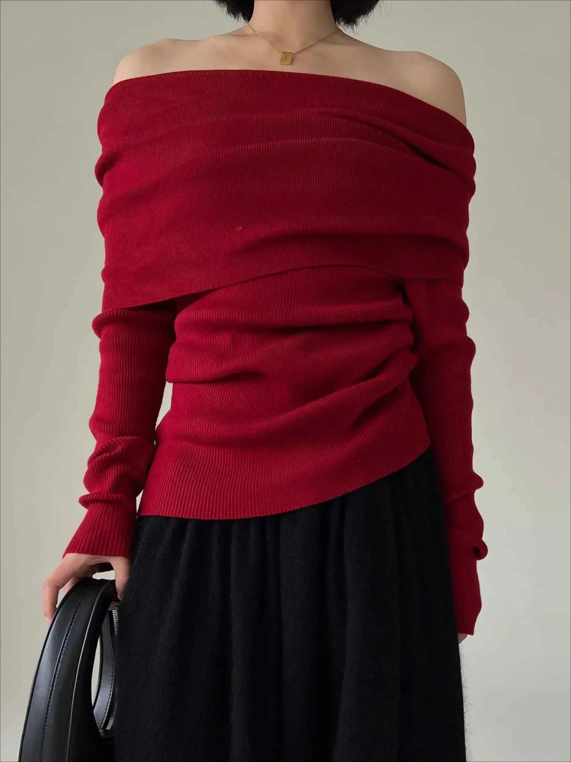 Off Shoulder Women Sweater