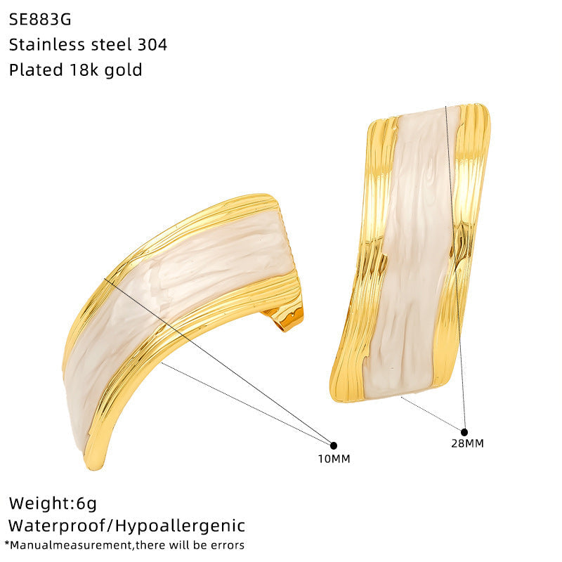 Opal Stainless Steel Studs Women’s