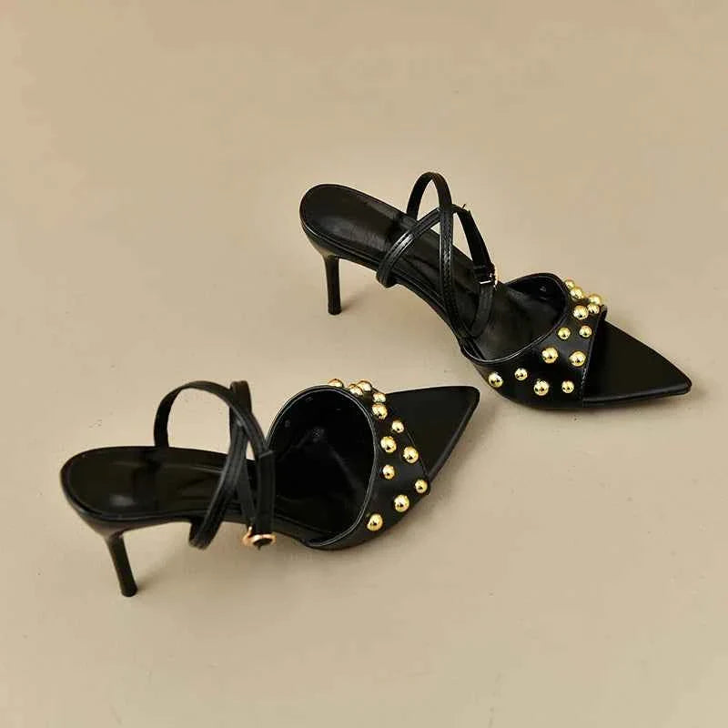 Open Toe Stiletto Slippers