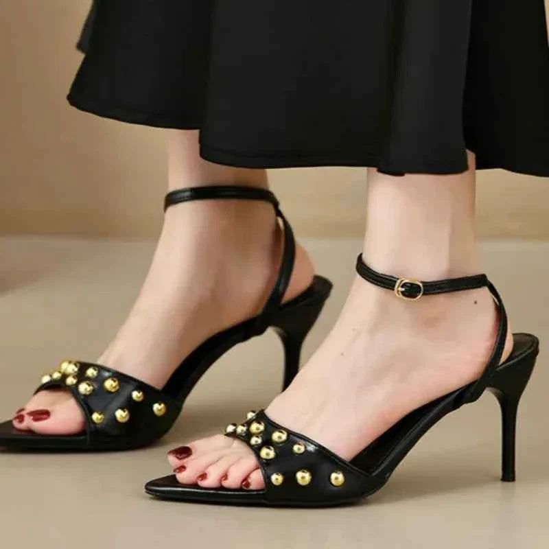 Open Toe Stiletto Slippers