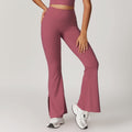 Outer Wear High Waist Wide Leg Hip Raise Yoga Pants - Bean Pink / L - Other