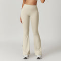 Outer Wear High Waist Wide Leg Hip Raise Yoga Pants - Oat Apricot / L - Other