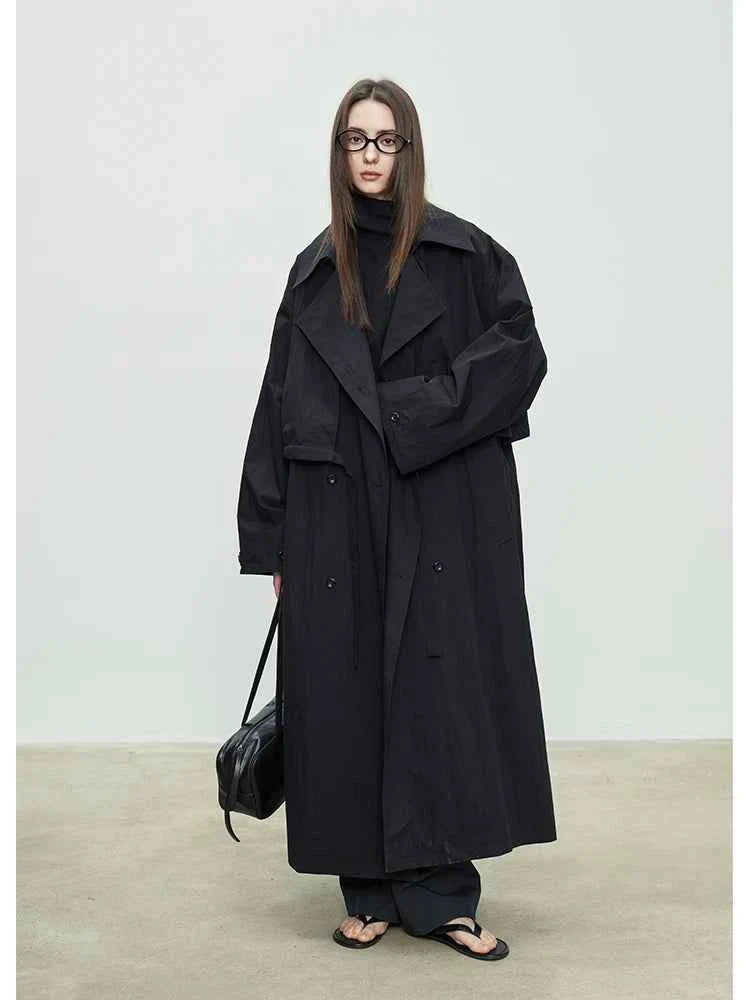 Oversized Long Trench Coat for Women