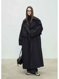 Oversized Long Trench Coat for Women