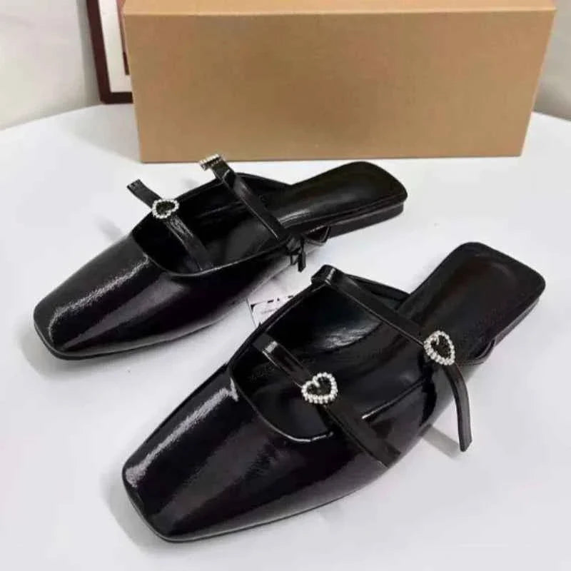 Patent Leather Black Women Flats
