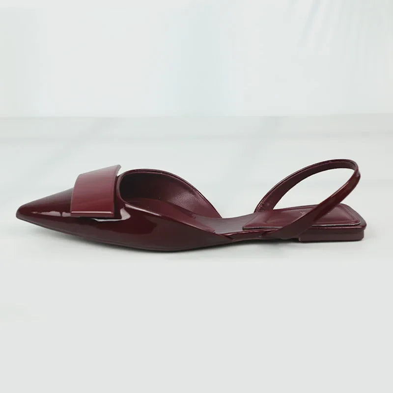 Patent Leather Women Flat Sandals