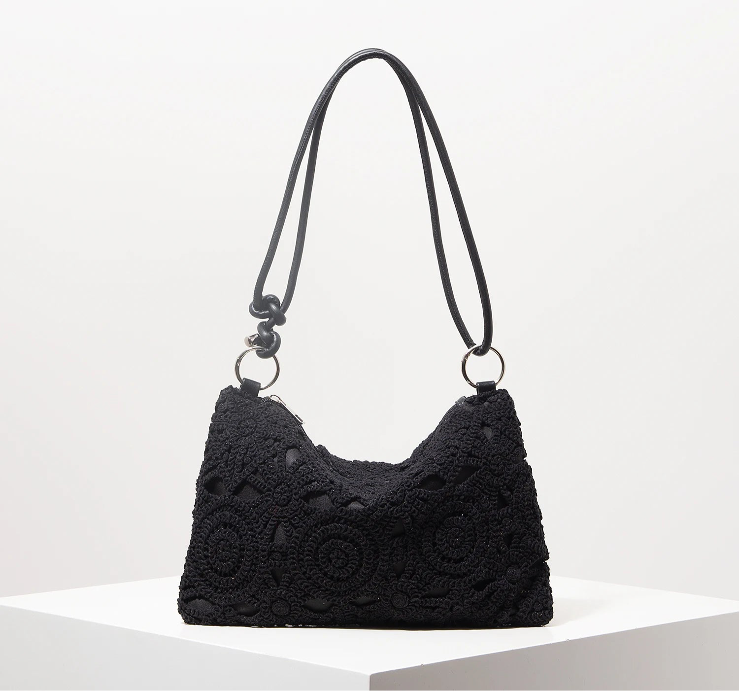 Pattern Hollow Knitting Shoulder Tote Bags for Ladies