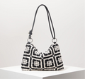 Pattern Hollow Knitting Shoulder Tote Bags for Ladies