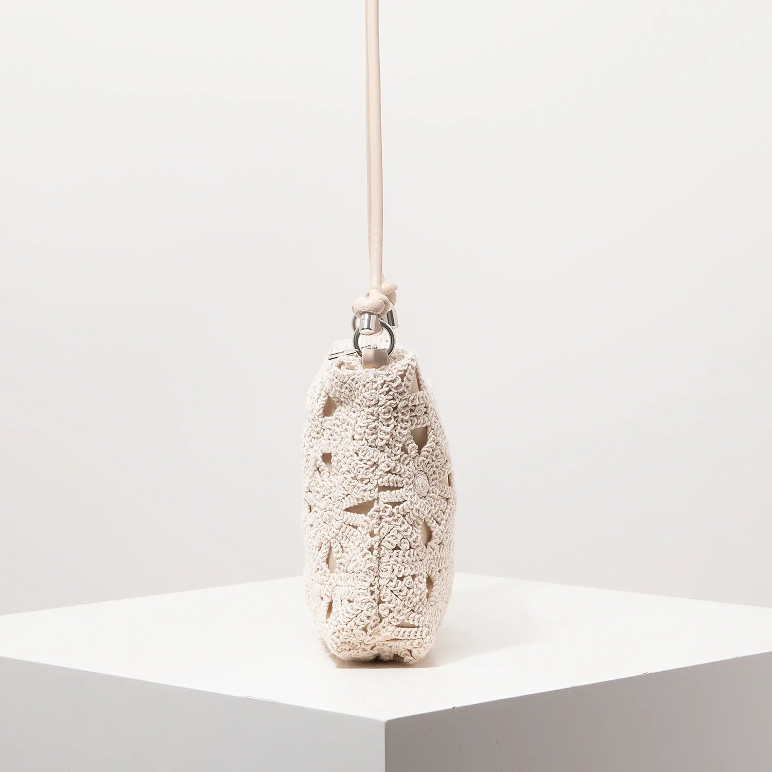 Pattern Hollow Woven Bag Boho Beach Bags - Apricot1