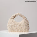 Pattern Hollow Woven Handbag Boemia Beach Bags for Women - Apricot