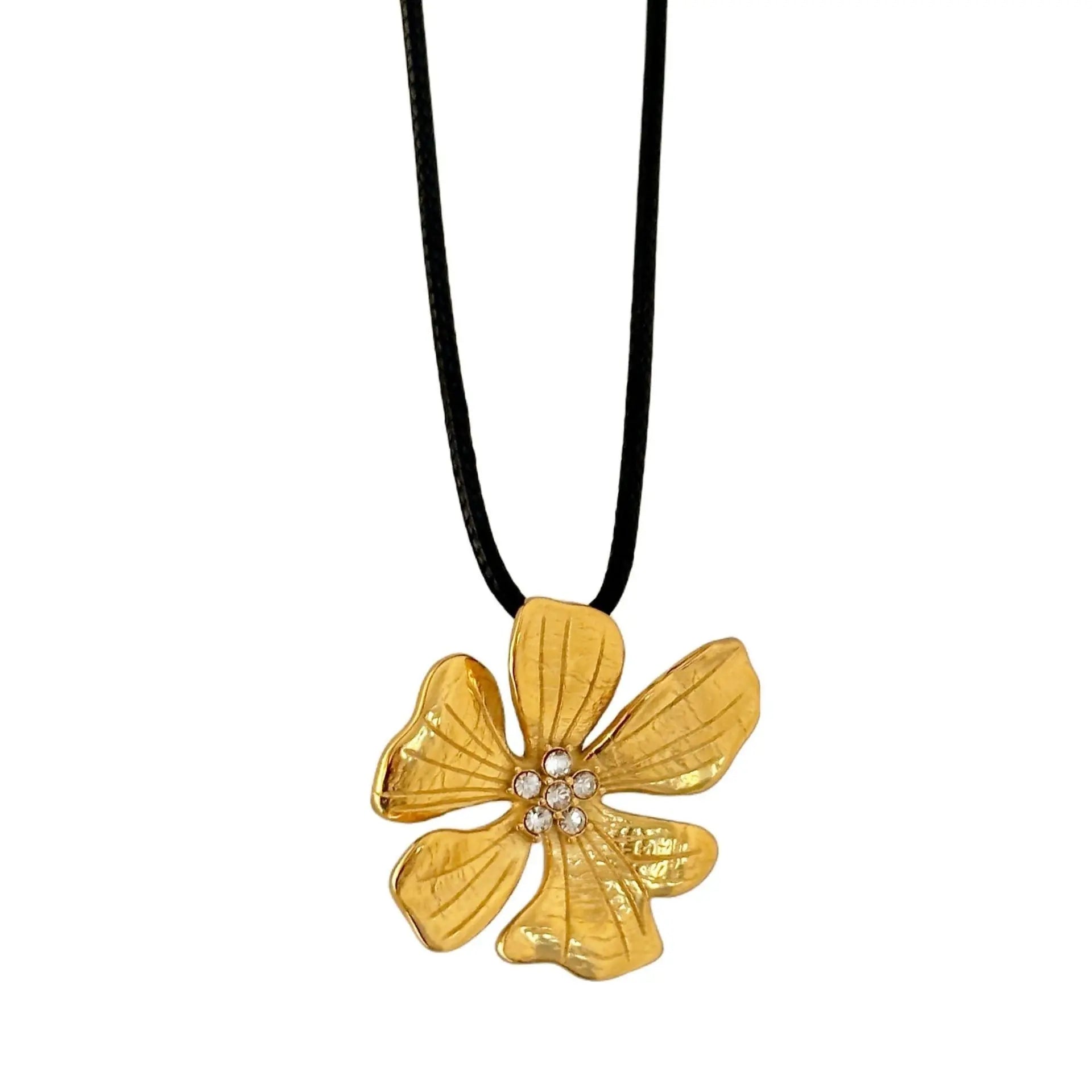 Peach Blossom Beautiful Flower Necklace - Golden Zircon - electronic accessories