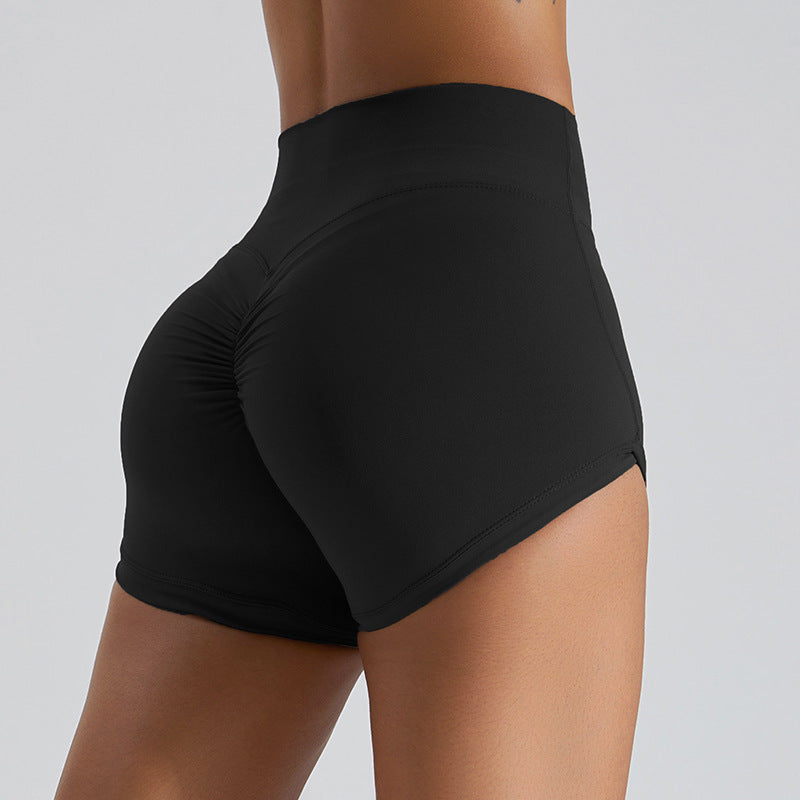 Peach Hip Raise Yoga Shorts For Women High Waist - Black / L - Other
