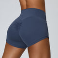 Peach Hip Raise Yoga Shorts For Women High Waist - Dark Blue / L - Other