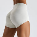 Peach Hip Raise Yoga Shorts For Women High Waist - Lime White / L - Other