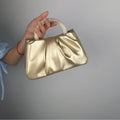 Pearl Handle Women Clutch Purse - gold