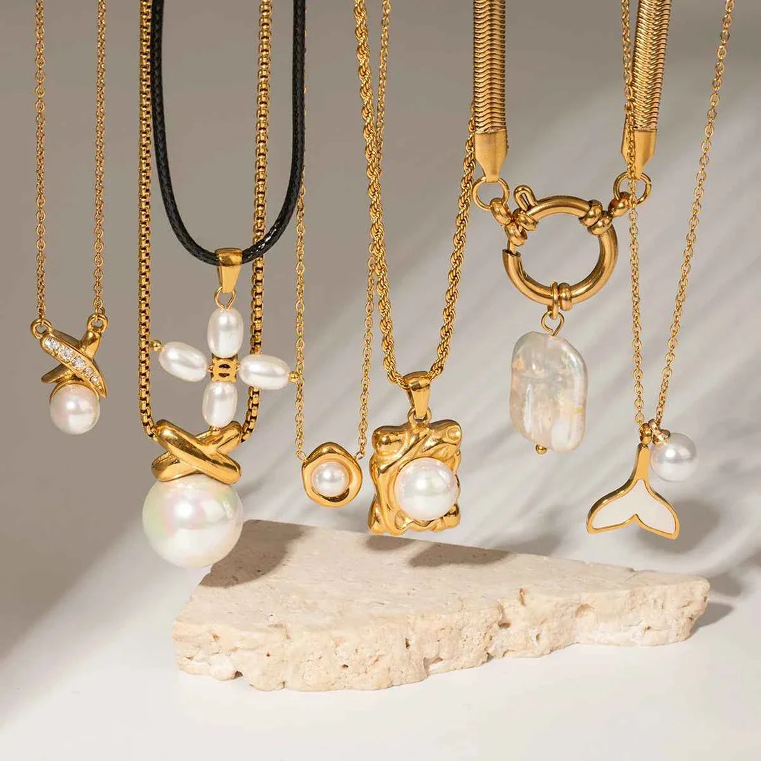 Pearl Necklace Pendant Handmade