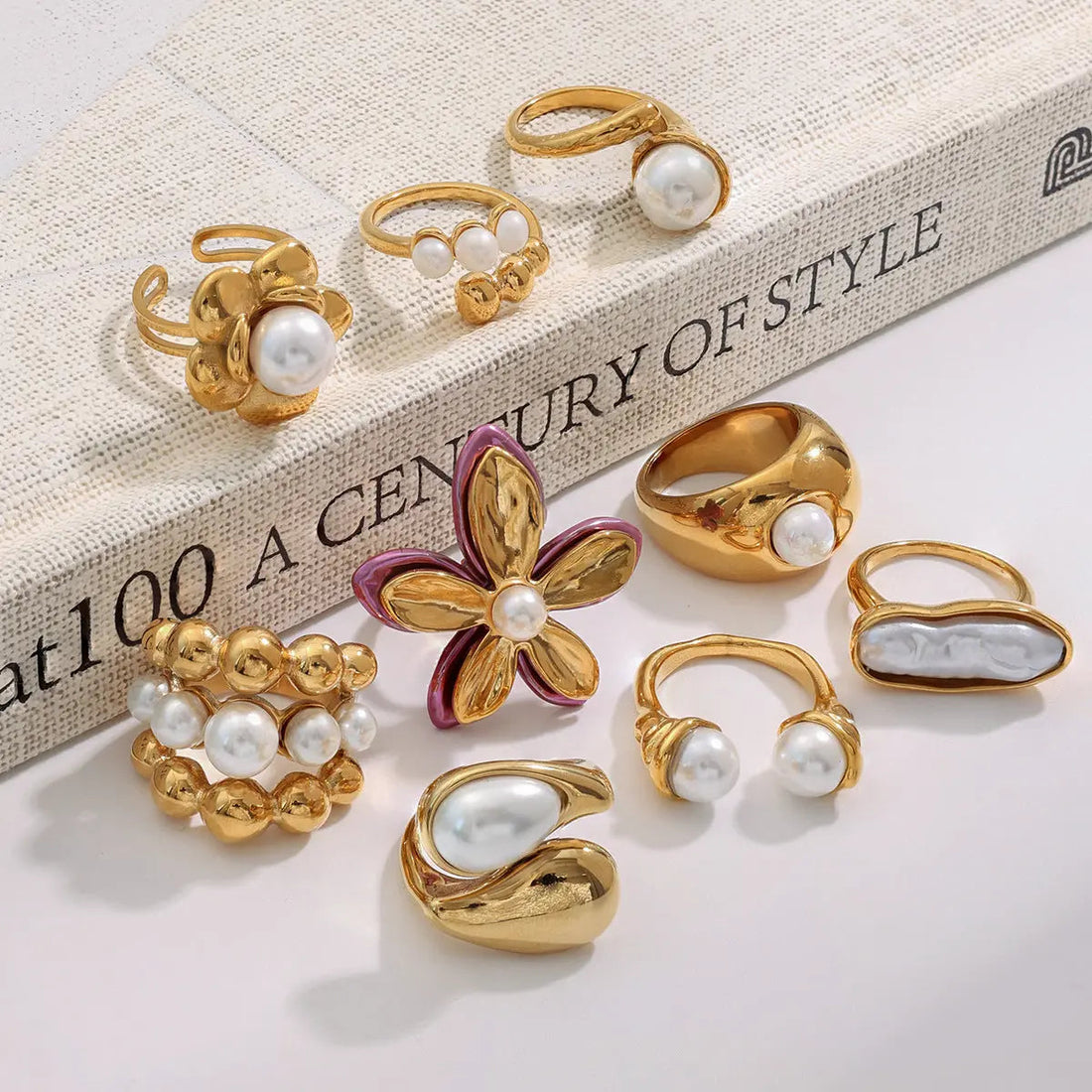 Pearl Ring Titanium Steel No Fading - electronic accessories