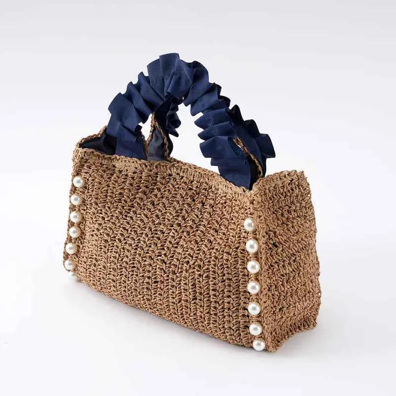 Pearls Straw Bags for Women