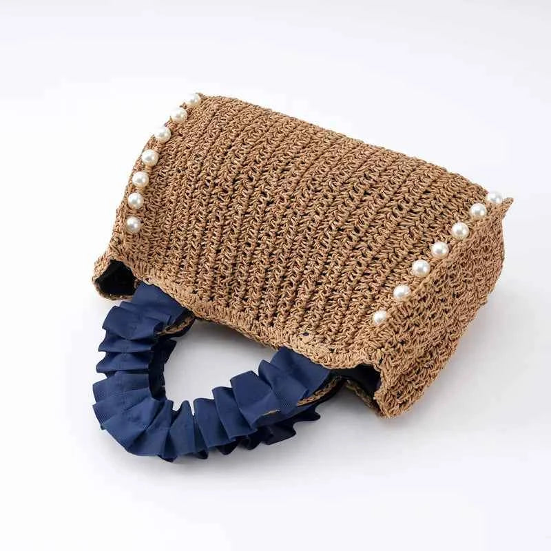 Pearls Straw Bags for Women