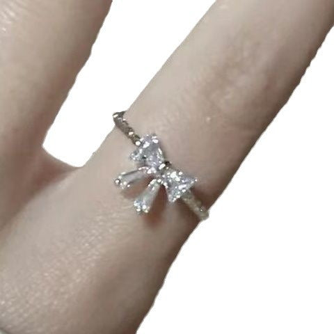 Personality Bow Ring Female Adjustable - J265 - electronic accessories