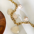 Personality Stylish Metal Chain Conch Shell Necklace - Gold - electronic accessories