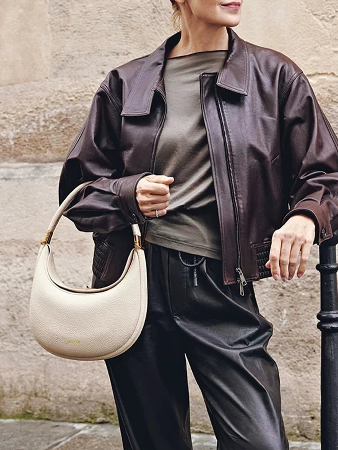 Pine Crescent Bag - WHITE / (20cm<Max Length<30cm)