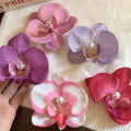 Pink Orchid Flower Hair Clip