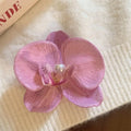 Pink Orchid Flower Hair Clip - G