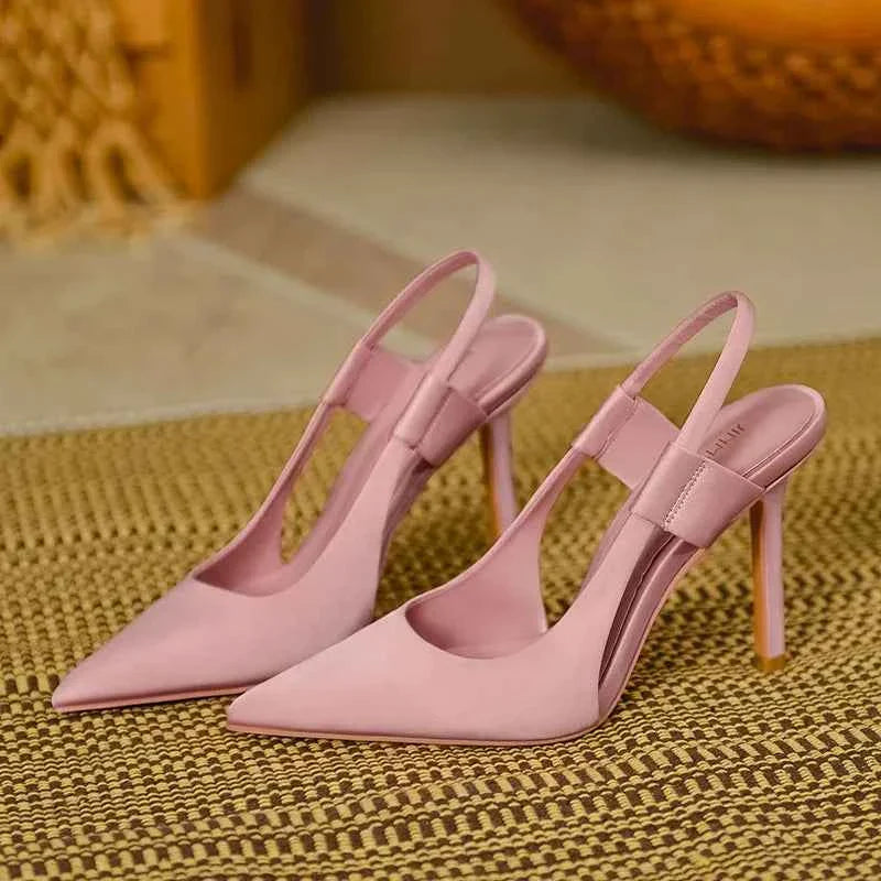 Pink Pointed High Heels Women's