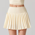 Pleated Tennis Skirt for Women - Beige / XL