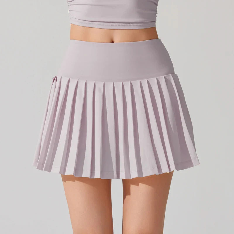 Pleated Tennis Skirt for Women - Cloud Grey / XL