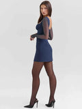Plunge Neck Backless Mini Dress For Women
