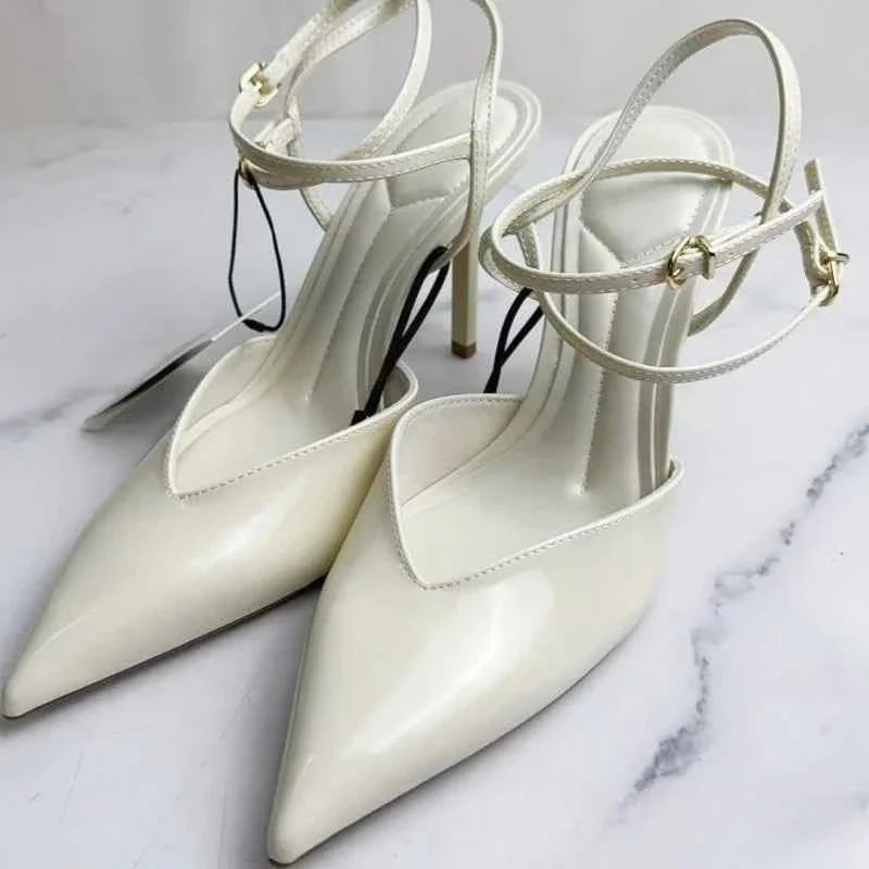 Pointed Toe Patent Leather Women Pumps