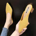 Pointed Toe With Heel Woman Slippers Shoes for Women