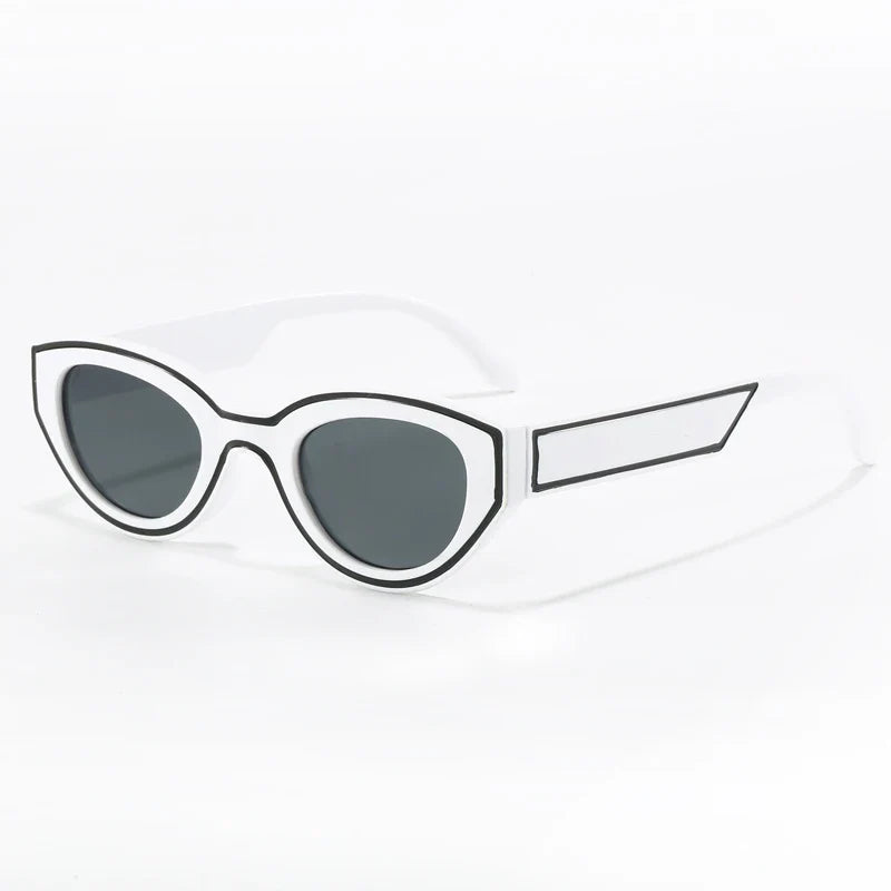 Polygon Women Sunglasses Vintage - white