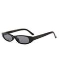 Popular Small Narrow Cat Eye Sunglasses Women - black / As shown