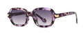 Popular Small Square Women’s Sunglasses - Purple Flower 1 / picture color