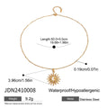 Popular Sun Moon Zircon Necklace Star Pendant Necklace