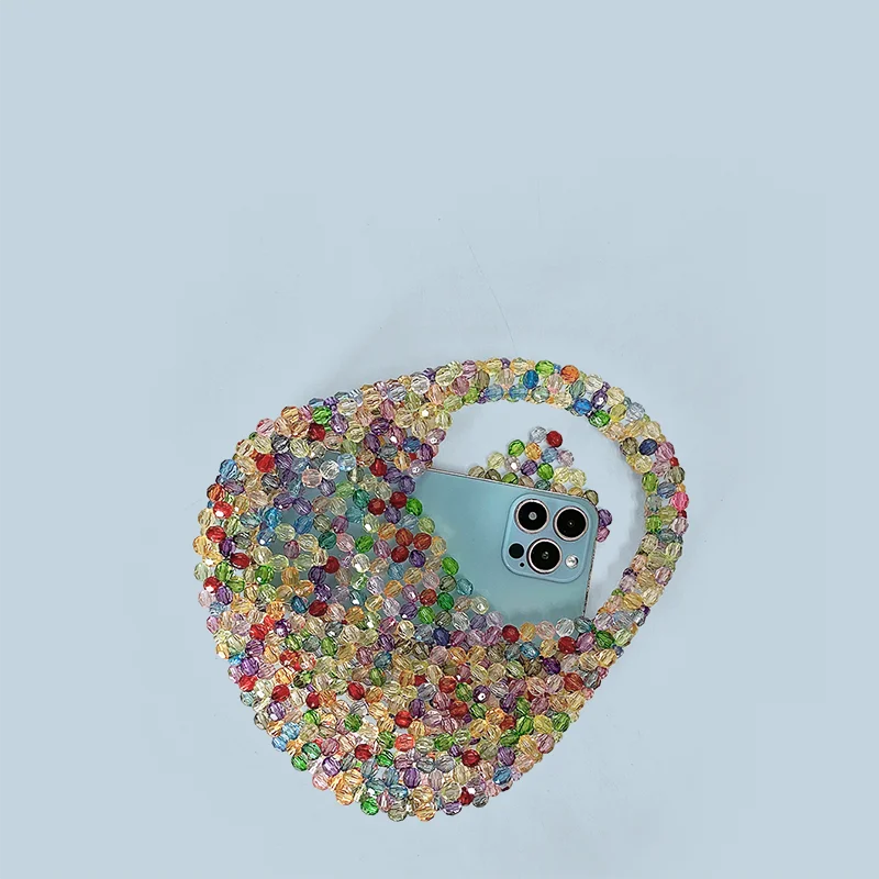 Premium Texture Handmade Beaded Mini Bead Bag