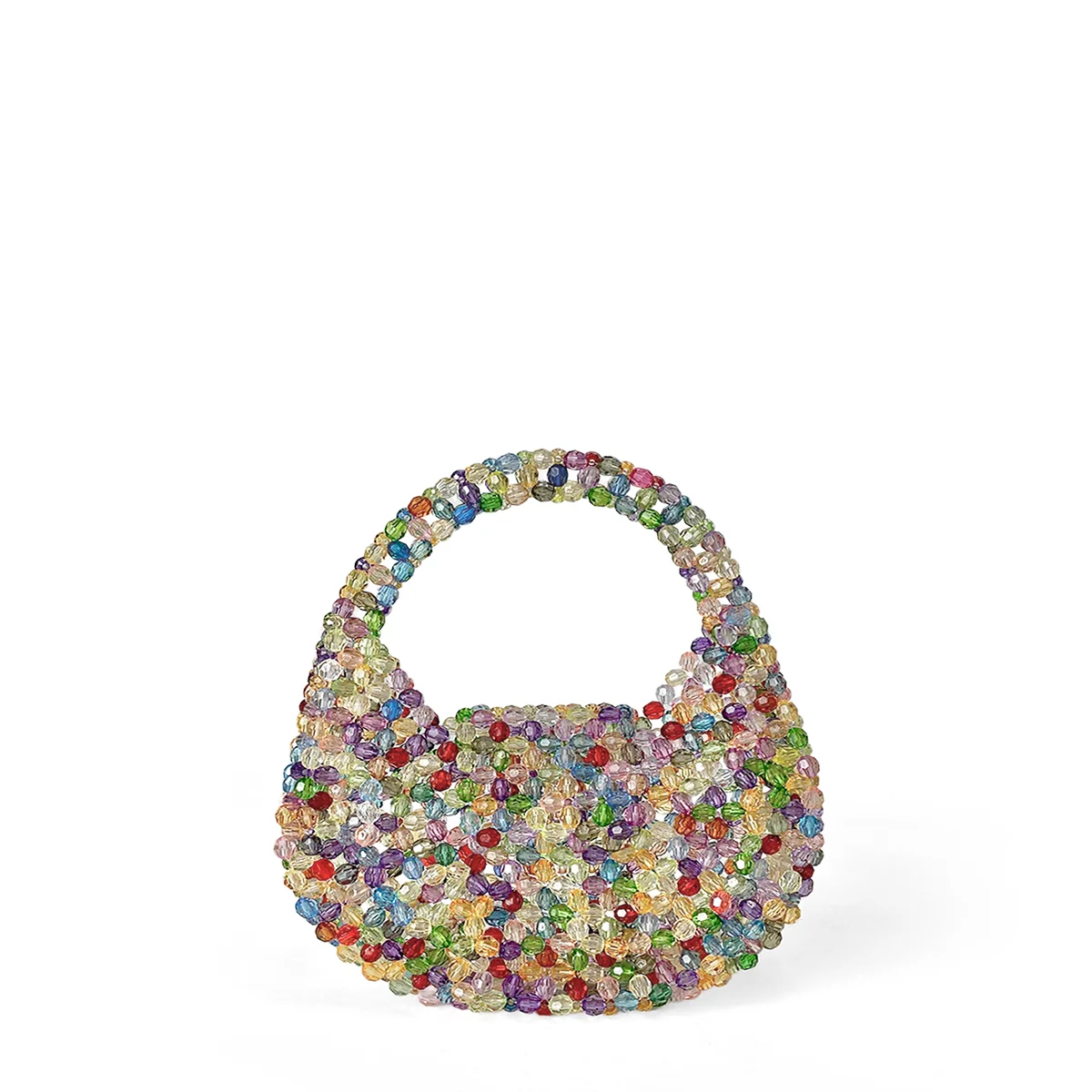 Premium Texture Handmade Beaded Mini Bead Bag - MULTI