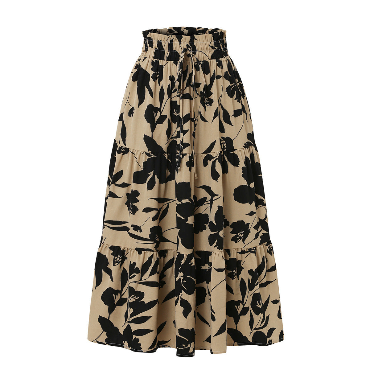 Printed A- Line Skirt Pleated Women - Other