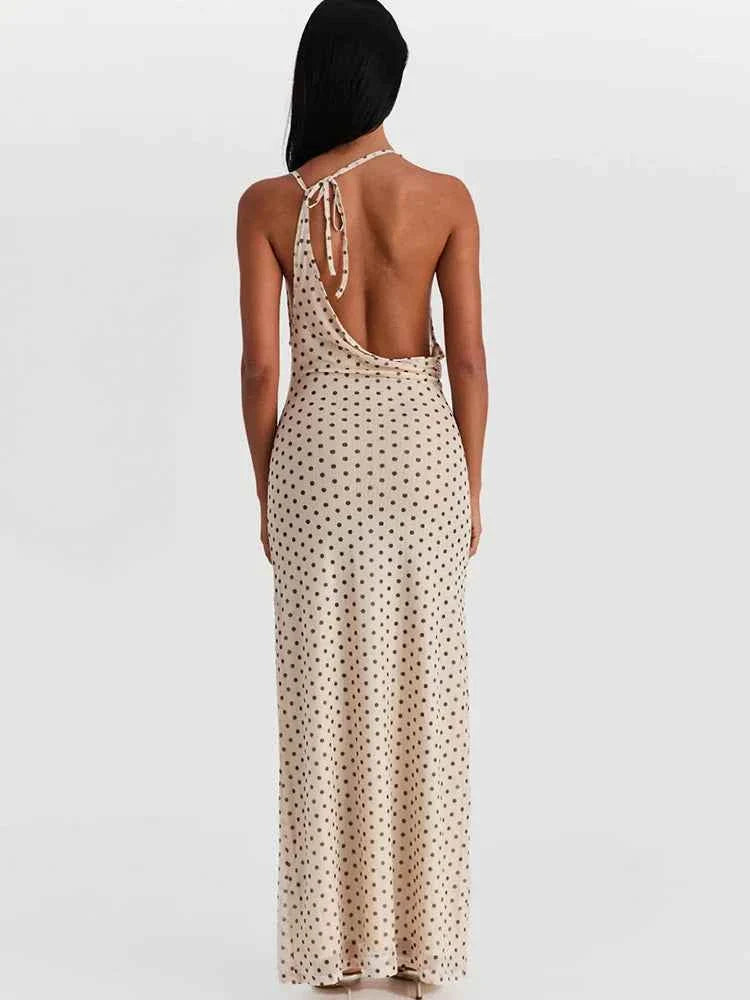 Printed Polka Dots Maxi Dress For Women