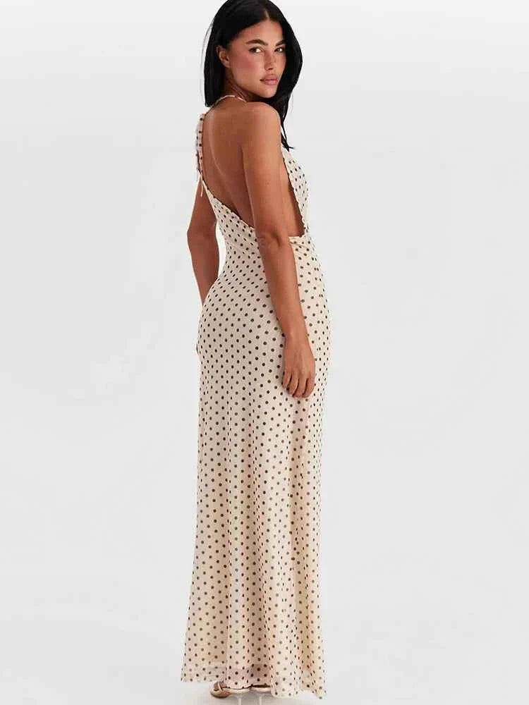 Printed Polka Dots Maxi Dress For Women
