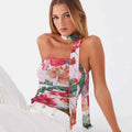 Printing Strapless Thin Tank Top