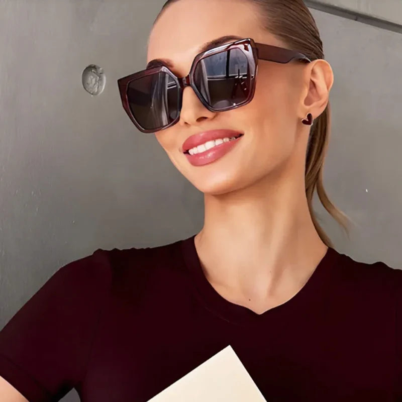 Protective Glasses 2pcs Large Frame Polygon Sunglasses